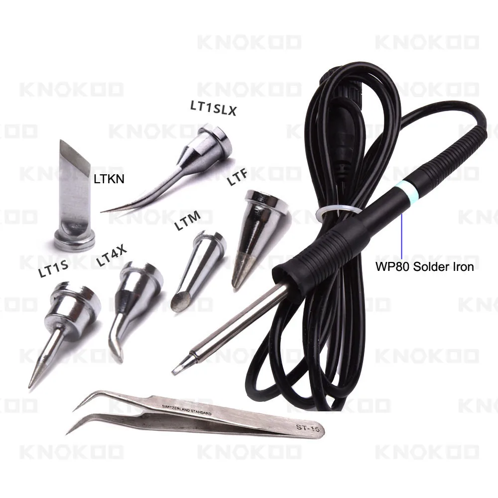 

WP80 Soldering Iron Pencil and 6 PCS LT Series Solder Iron Tips for WD1000 Soldering Station