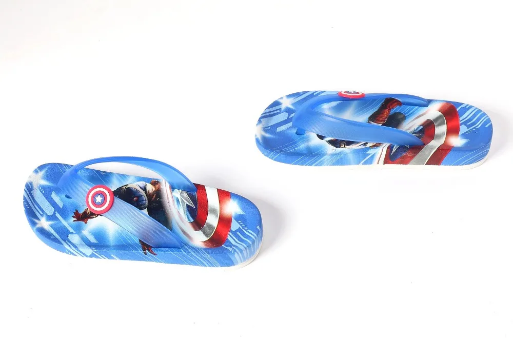 Детские летние пляжные тапочки из ПВХ для мальчиков Мягкая Нескользящая домашняя банная обувь с Микки-пауком для детей от 2 до 10 лет XQ01