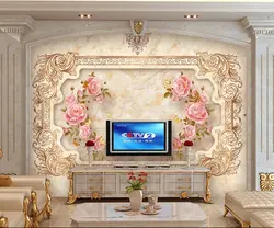 Пользовательские Papel де Parede 3 D, розовая роза камень фрески для гостиной, спальни ТВ фоне стены водонепроницаемый обои