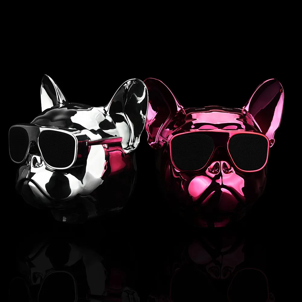 

Wireless Bluetooth Speaker Electroplated dog head Support Memory Card bluetooth speaker Bluetooth audio #G3