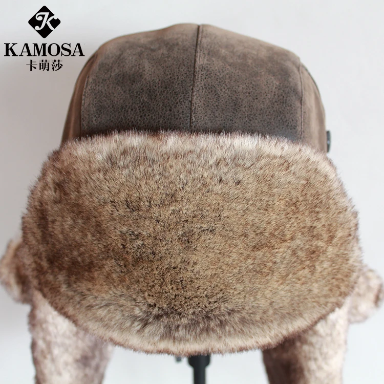 Зимняя теплая шапка Lei Feng для взрослых, мужская Кожаная шапка с защитой ушей, мужская и женская зимняя шапка, шапка-бомбер с ушками, теплая шапка, B-8480