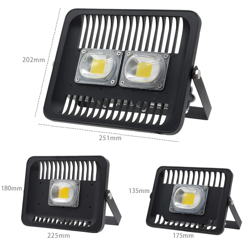 Online Reflector LED 30W 50W 100W iluminación exterior AC 220V alto brillo IP65 impermeable CE para jardín cuadrado garaje barco forma ES RU