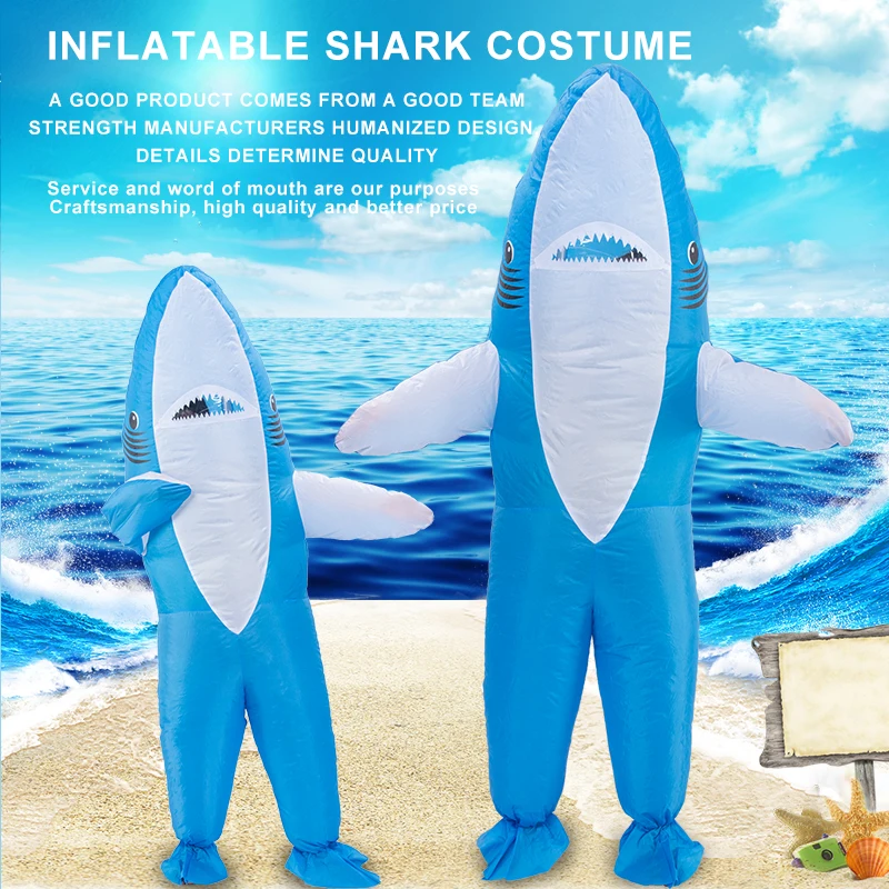 

shark mascot costume inflatable deguisement halloween pour animaux shark cosplay mascot costume