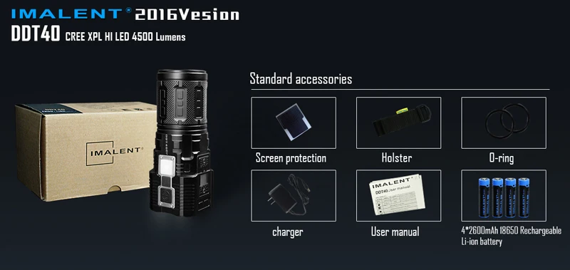 IMALENT DDT40 L2 OLED Intelligence Touch Searchlight 4500 Lumens Flashlight (21)