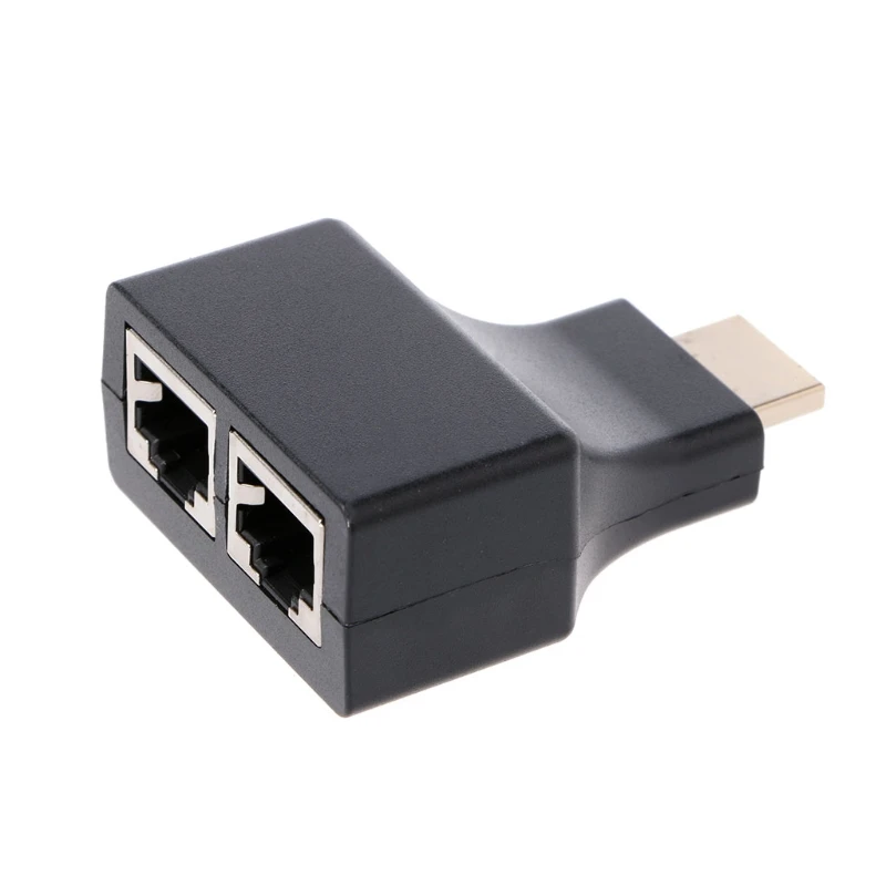 1 пара HDMI к двойной RJ45 CAT5E CAT6 UTP LAN Ethernet 1080 P удлинитель адаптер|Компьютерные кабели