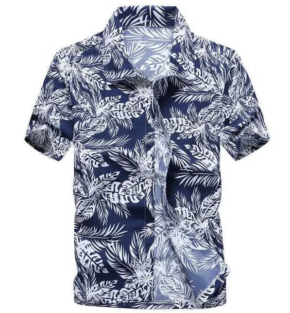 Мужская гавайская рубашка Лето 2019 г. Новый Повседневное Camisa Masculina с цветочным принтом короткий рукав мужской пляжные рубашки для мальчико
