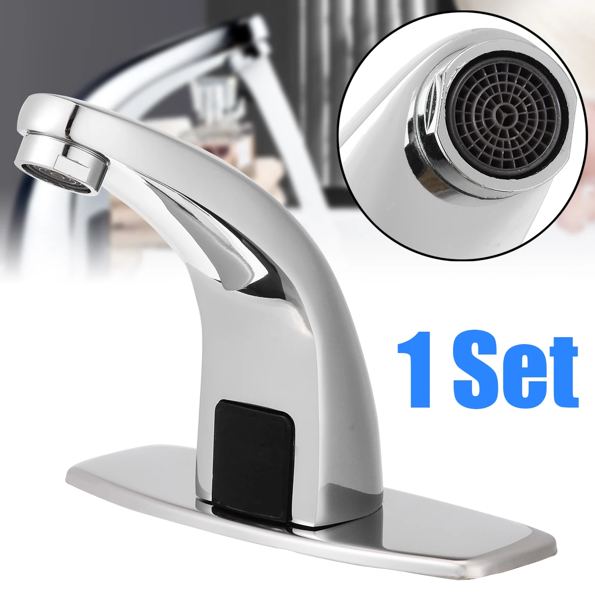 Automatic Sink Hands Free Sensor Tap Touchless Cold Infrared Water Saving Inductive Basin Faucet for Bathroom Home