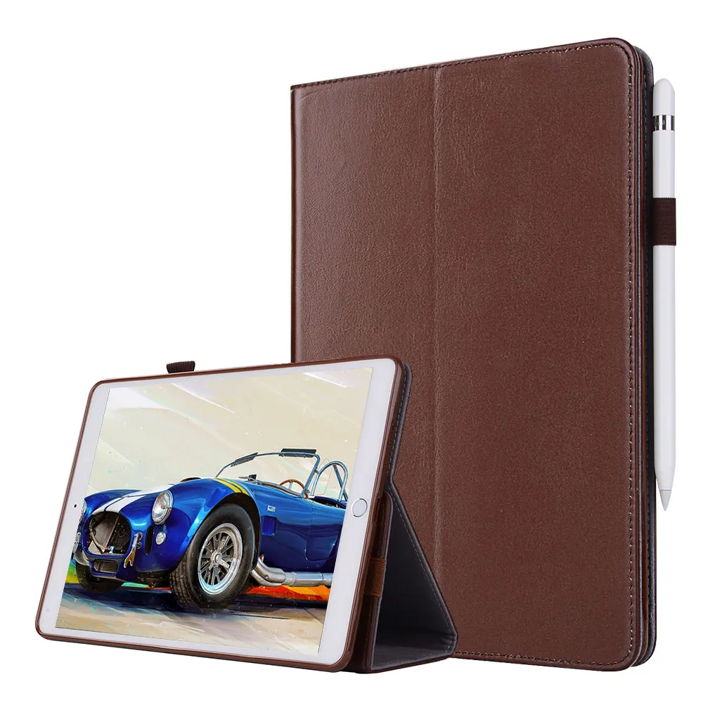For iPad 9.7" 2017 Smart Tablet Case Cover Luxury Genuine Leather