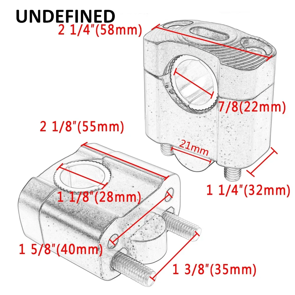 22 мм 28 мм мотоциклетный Руль Riser Зажим адаптер Регулируемый жир бар конус Крепление зажим для Honda Kawasaki Ducati Yamaha Moto