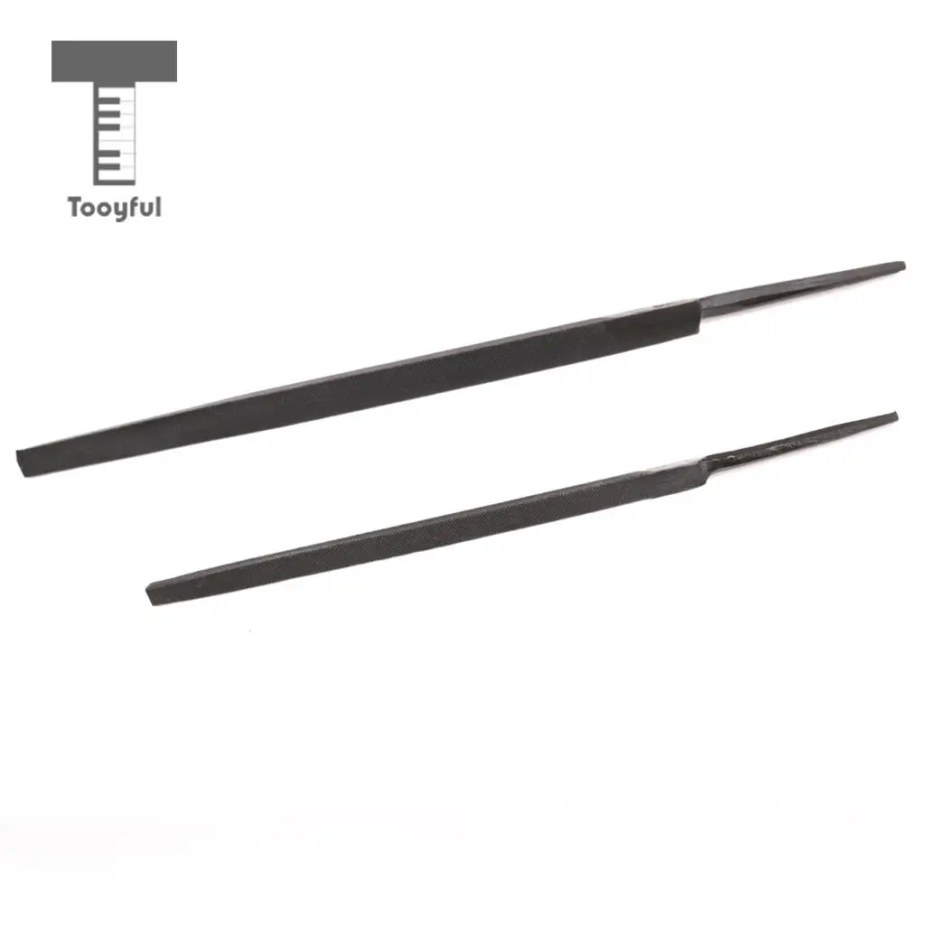Tooyful Carbon Steel Guitar Fret Crowning File Dressing File with 3 Size Edges Luthier Tool