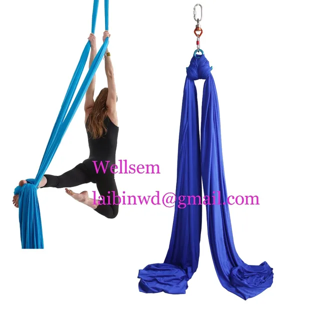 Cheap Wellsem 8.2x2.8M Aerial Silks Equipment Anti-gravity Yoga Hammock Swing Yoga  for Home Gymnastics Flying Dance  & Body Shaping