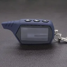 Escudo chave do carro chaveiro caso para a versão russa starline a91 lcd remoto em dois sentidos sistema de alarme de carro chave escudo