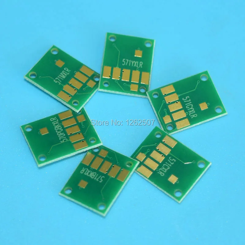 PGI570 CLI571 6 видов цветов тонер-картридж с чипом автосброса для canon PGI-570 PGI 570 CLI 571 MG5750