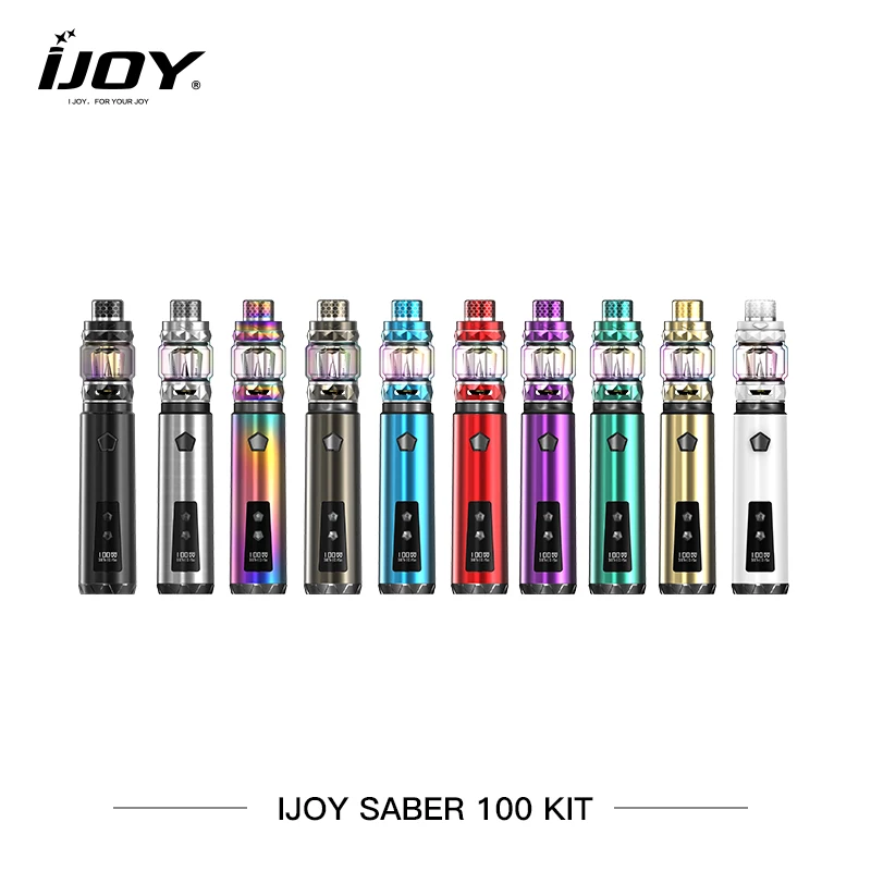 IJOY Saber 100 Вт комплект Saber 20700 100 батарея Vape ручка комплект с бриллиантом Sub Ом Танк испаритель OLED дисплей Vape без батарея