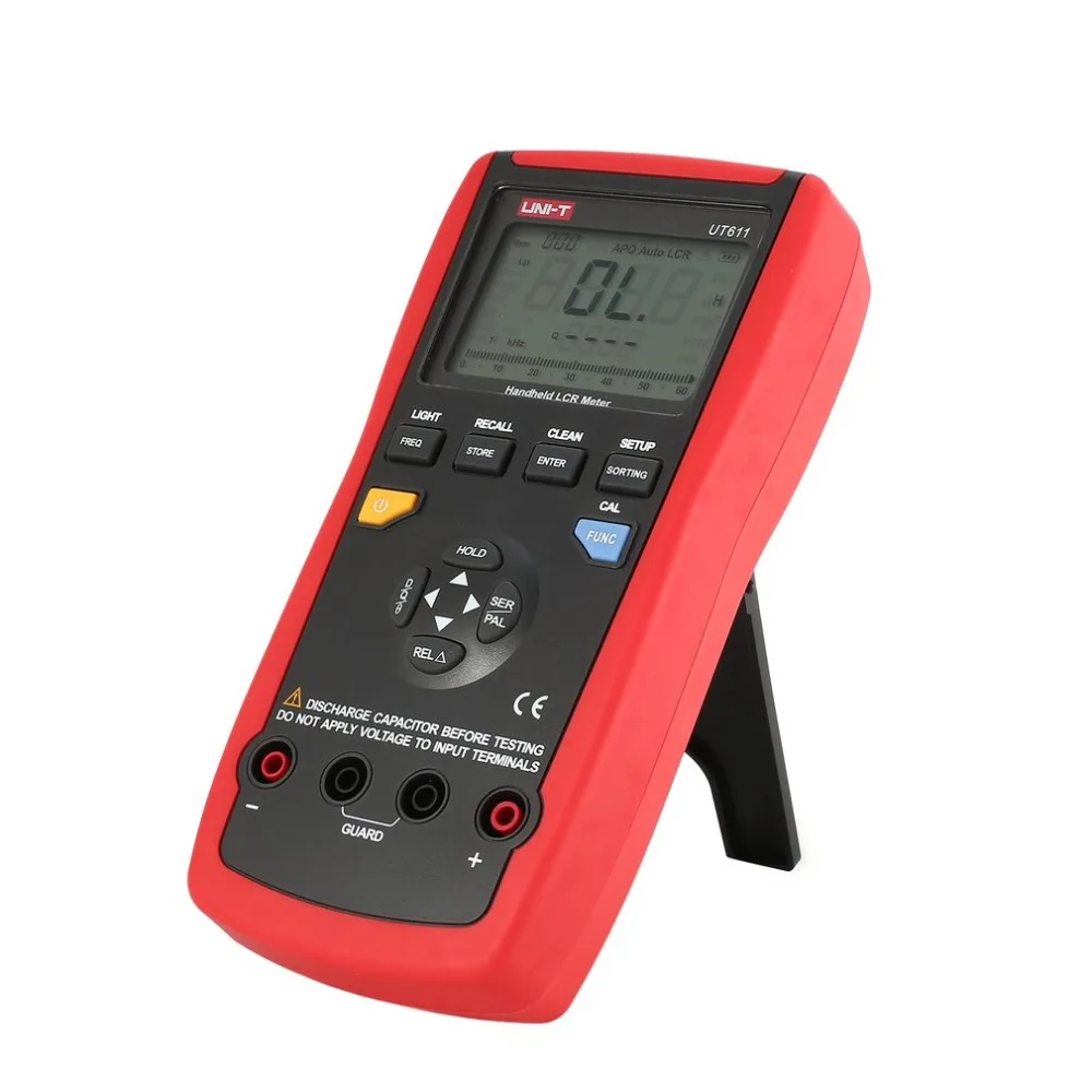 

UNI-T UT611 Handheld LCR Digital Bridge Table Inductance / Capacitance / Resistance Tester Data Storage LCD Backlight