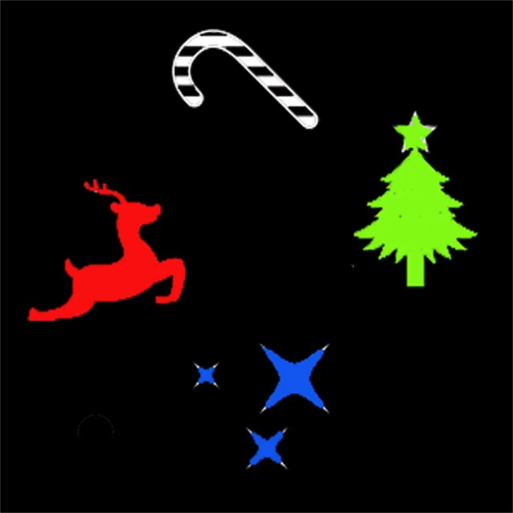 

2pcs Waterproof Outdoor/Indoor 4W 4 LEDs Colorful LED Projector Cute Pattern LED Christmas Projector Bulb LED Lamp