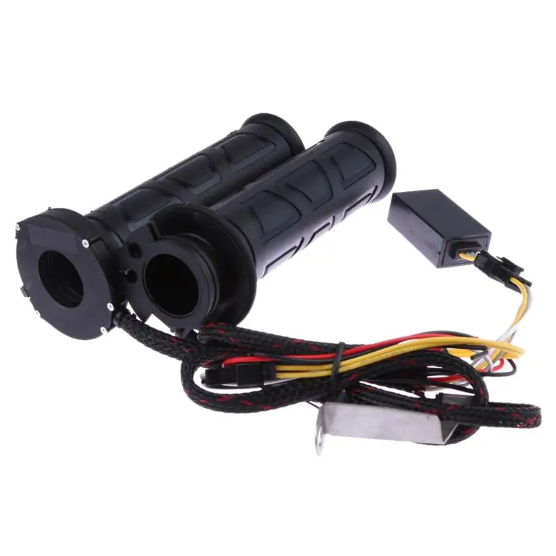 

Universal Motorcycle Handle Heated Grips Modified Electric Thermostat Handlebar Grip for KTM Honda Yamaha Suzuki Moto Grip Black