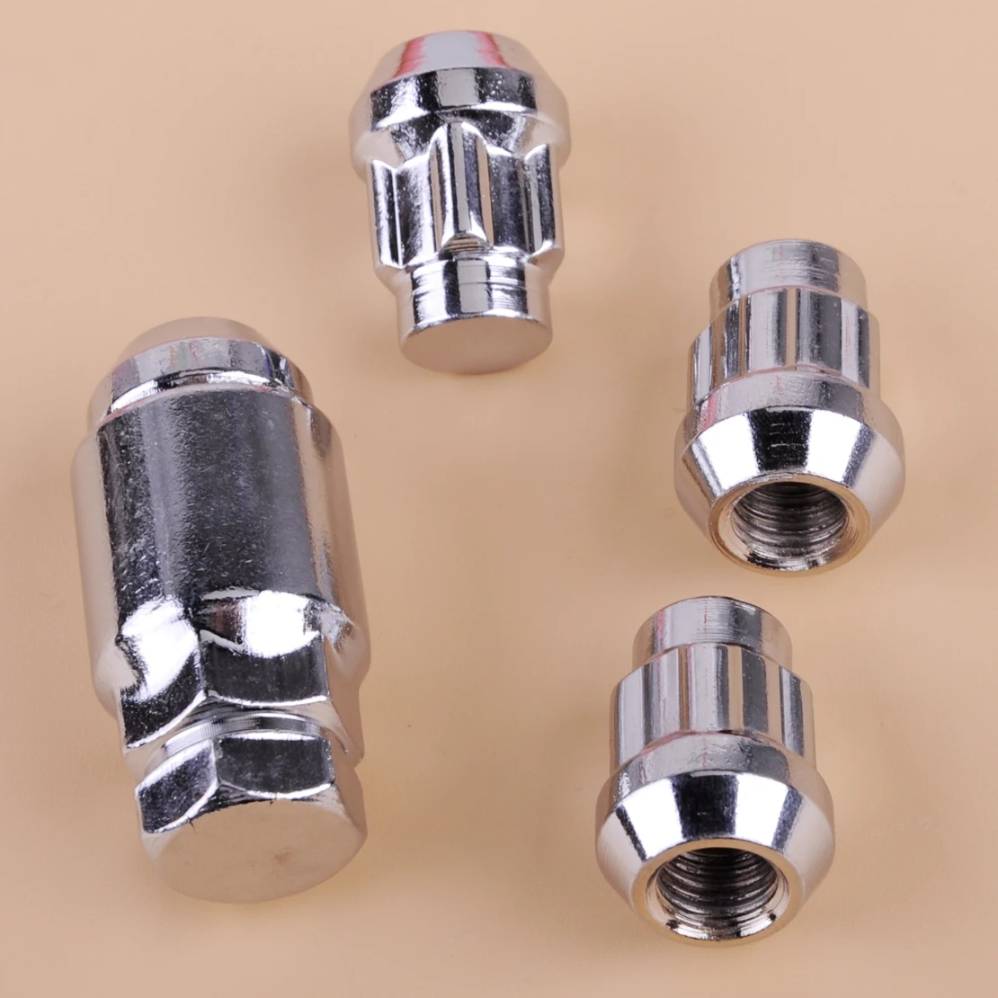 

beler 4pcs Anti Theft Lug Nuts Bolts And 1pc Key Security M12 x P1.5 Wheel Lock Set for thread mounting dimensions