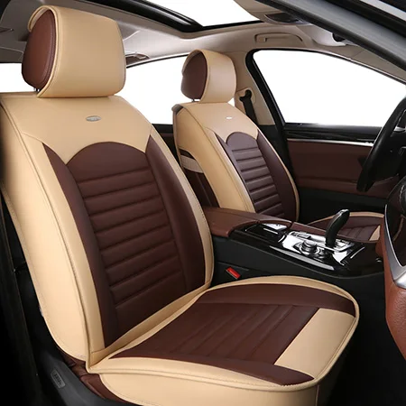 Beige Standard Высококачественный чехол для автомобильного сиденья из искусственной кожи для changan cs35 cs75, zotye t600, mg 6 mg3, roewe 550 из 2010 2009 2008 2007 - Название цвета: Beige Standard