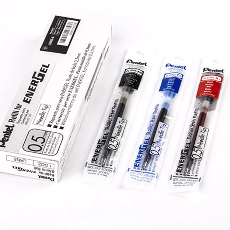 6 шт./лот Pentel nergel LRN5 игольчатая гелевая ручка-0,5 мм черный/синий/красный для Pentel BLN-75