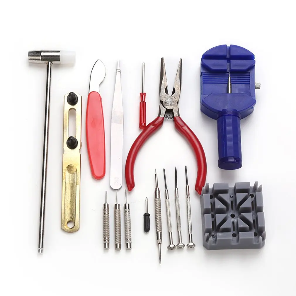 

Portable 16Pcs Professional Watch Repair Tool Universal Watch Tool Kit DIY Diagnostic Tool Spare Parts For Watches Clock Tool