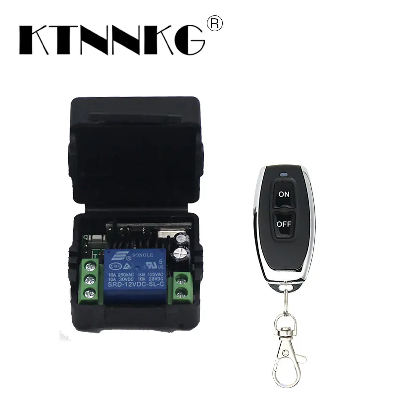 

433Mhz universal wireless remote control switch DC12V control access control motor positive and negative switch with jumper cap