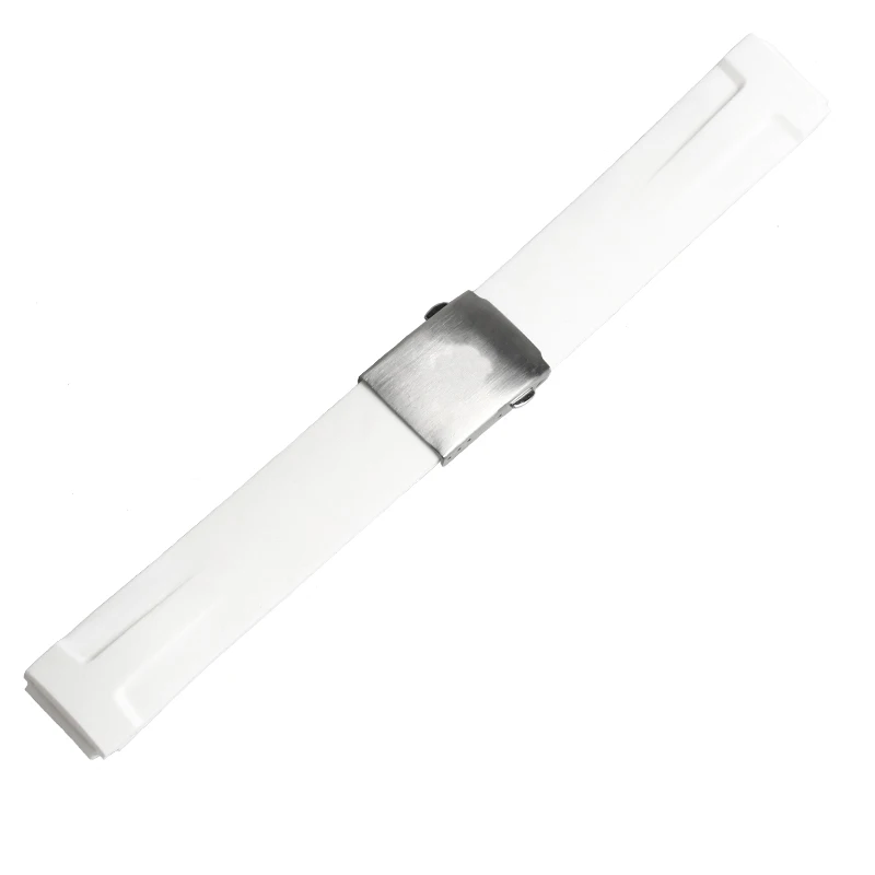 WENTULA Ремешки для наручных часов tissot T048.417 резиновый ремешок для часов Человек 20 мм - Цвет ремешка: Белый