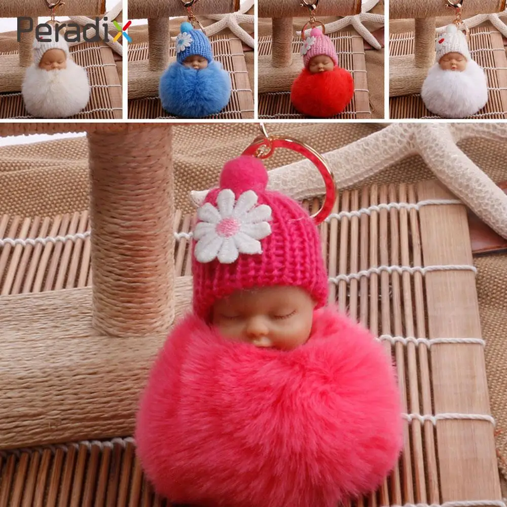 

Small dolls Key Buckle Cute Colorful Little Baby Plush small doll Pendant Backpack Pompon Bag little baby dolls маленький пупс