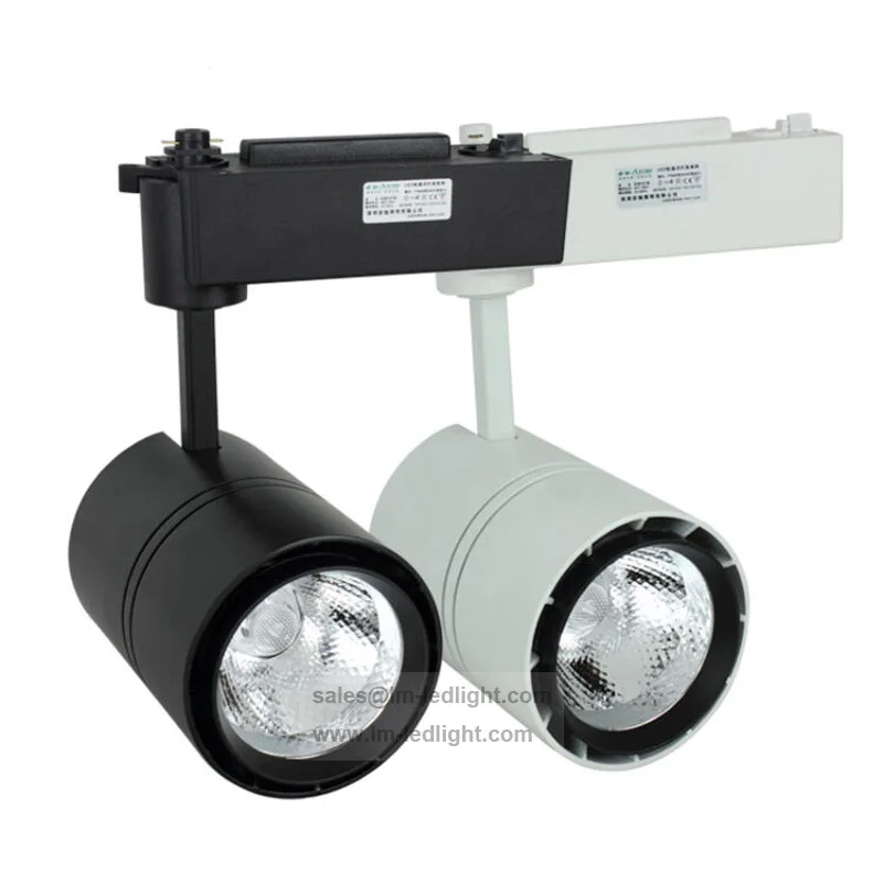 

Dimmable LED track light 30W COB rail light spotlight warm/day/pure white luminaria free ship 10pcs/lot