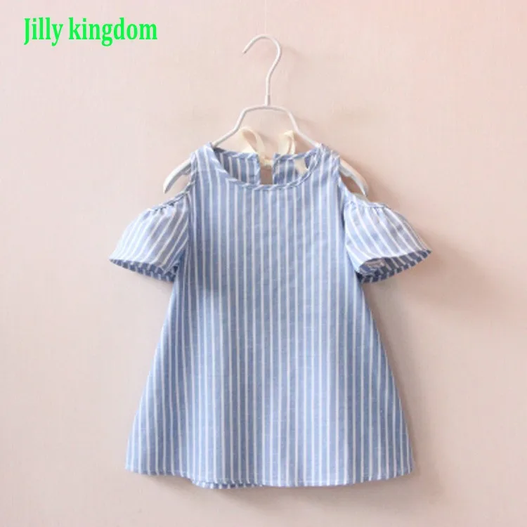

2019 new Summer baby fashion style summer cotton princess kids dress striped clothing children vestidos dresses clothes 3 4 5 6