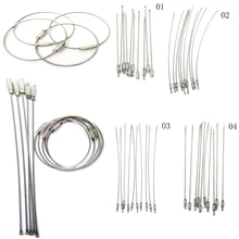 10 шт. EDC брелок тег веревка проволока из нержавеющей стали кабель петля открытый винт устройство блокировки Кольцо Брелок Круг чемодан для поездки в лагерь