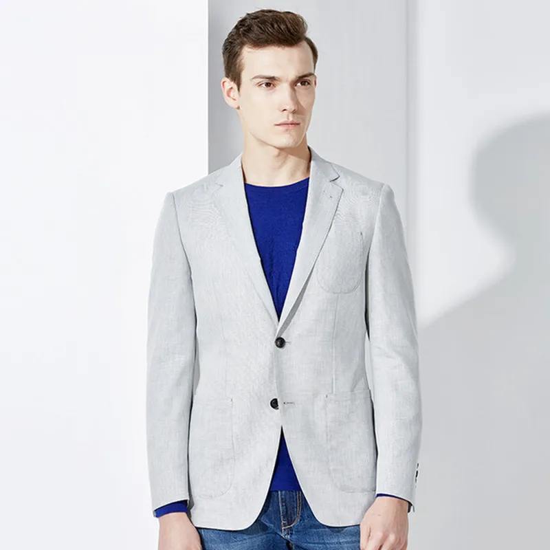 brand clothing men jackets 2017 spring light color slim