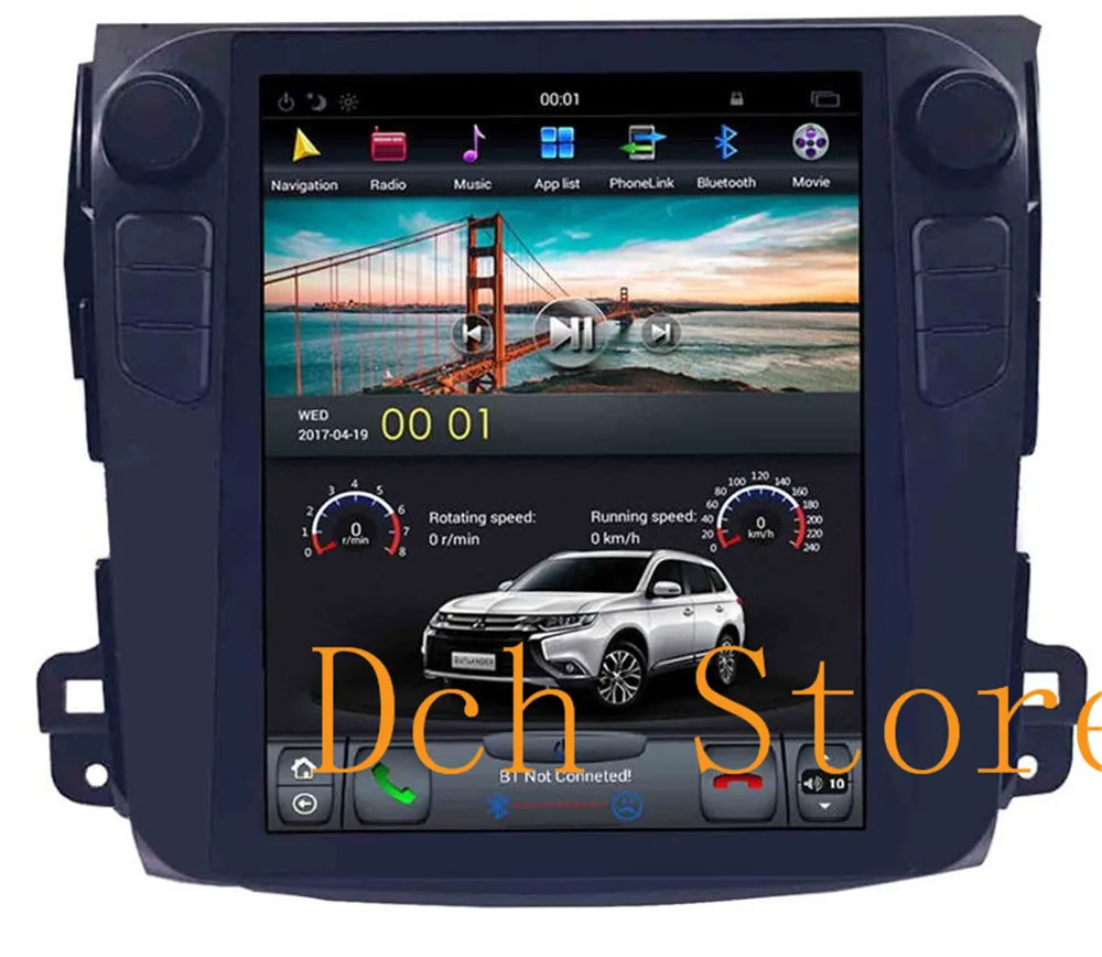 

10.4'' big Screen Tesla Style Android Car DVD Player for MITSUBISHI outlander 2006-2012 For Citroen C-Crosser for Peugeot 4007