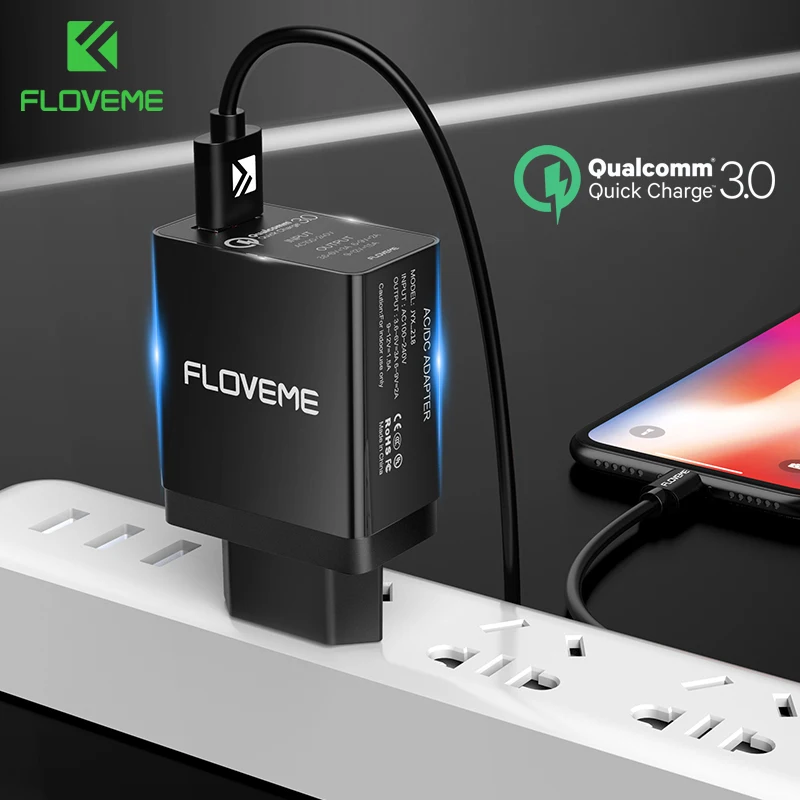 FLOVEME USB зарядное устройство 5V3A Быстрая зарядка 3,0 зарядное устройство для мобильного телефона для iPhone быстрое зарядное устройство адаптер для huawei samsung Galaxy S9+ S8