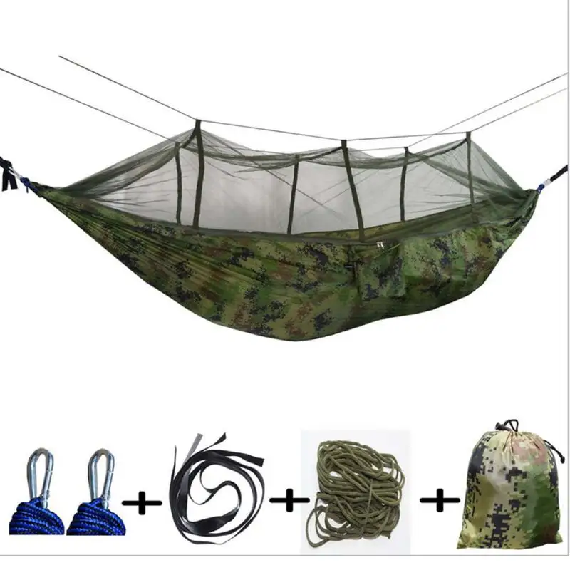 

2 Person Outdoor Mosquito Net Parachute Hammock Tent Hanging Sleeping Bed Camping Survival Tent Garden Swing