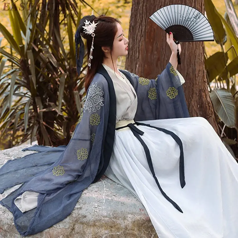 

Stage Dance Wear Ancient Chinese Costume Han Fu Festival Outfit Swordsman Costume Hanfu Dress Chinese Traditional Costume TA1719