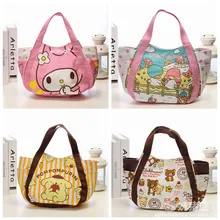 Kawaii hello kitty My Melody Little Twin Star Rilakkuma Холщовая Сумка для покупок складные сумки на плечо пляжная сумка Мультяшные сумки-тоут