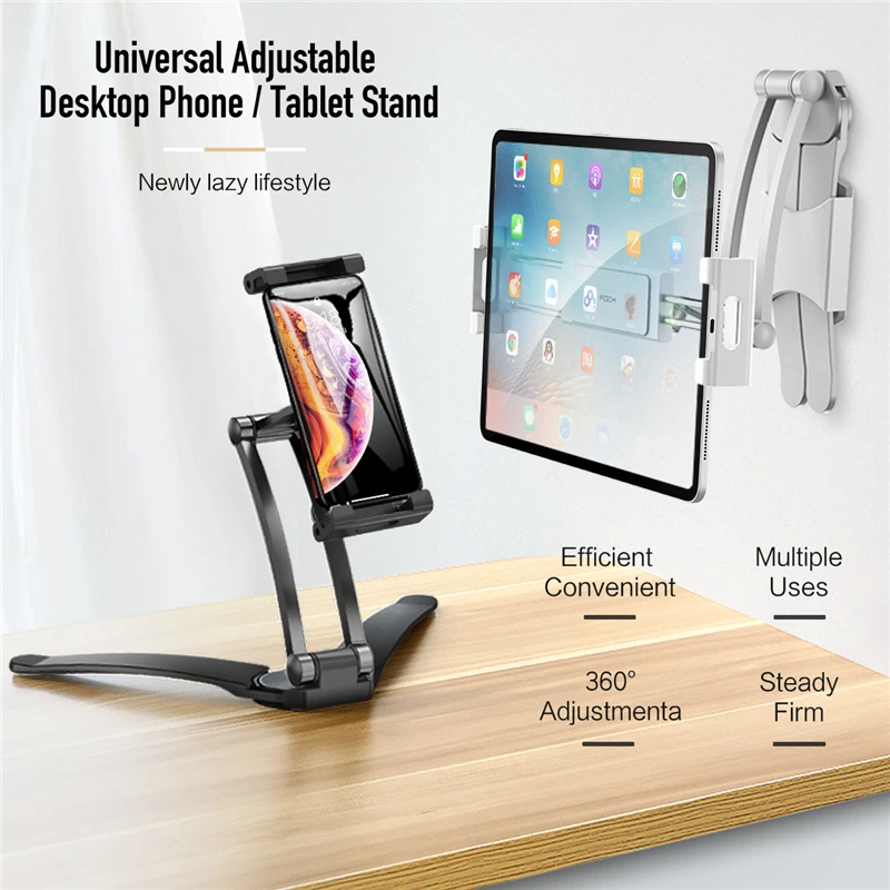 Рок 360 градусов Волшебные Tablet держатель телефона для iPad 2/3/4 2018 Air Mini Pro iPhone