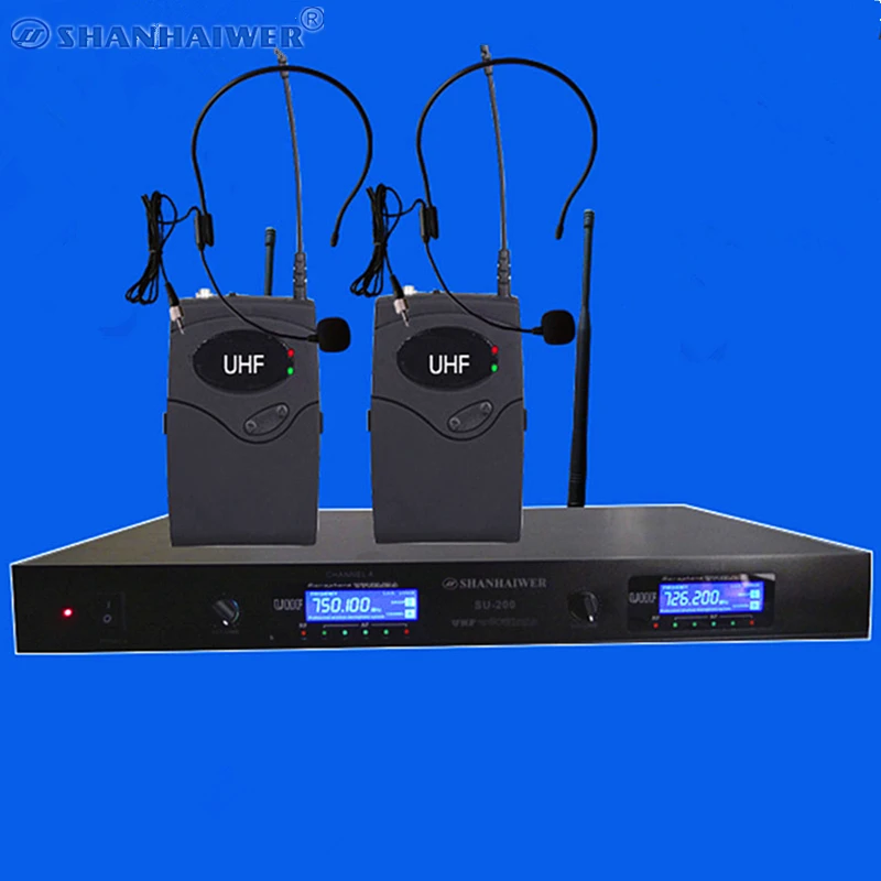 

Tie clip Wireless UHF Microphone System with digital display condenser Megaphone for outdoor wedding Conference Karaoke mike