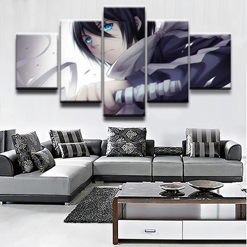 Плакат с анимацией настенный Декор для дома холст принтом 5 шт. Noragami Yato модульные