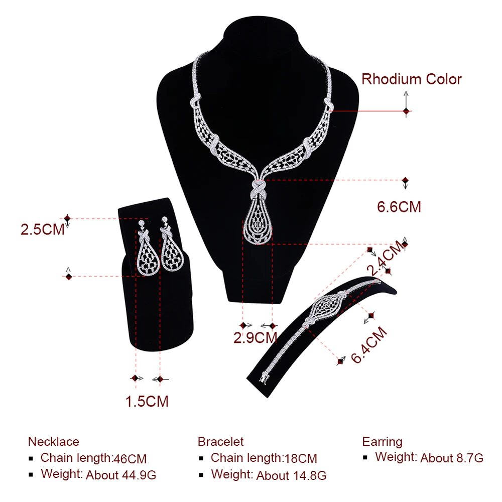 jewelry sets size