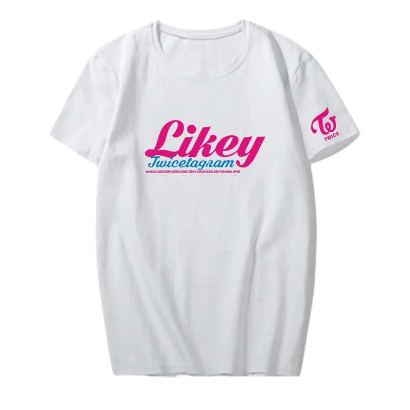 

KPOP Korean Fashion TWICE Twicetagram Album Likey Cotton Tshirt K-POP T Shirts T-shirt PT636