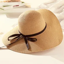 Новинка 1 шт. женская соломенная шляпа от солнца с широкими полями, дышащая шляпа для пляжа на открытом воздухе, лето