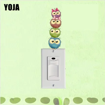 

YOJA Coolest Family Owl Switch Wall Sticker Room Bedroom Personalized Colored Decor 10SS0144