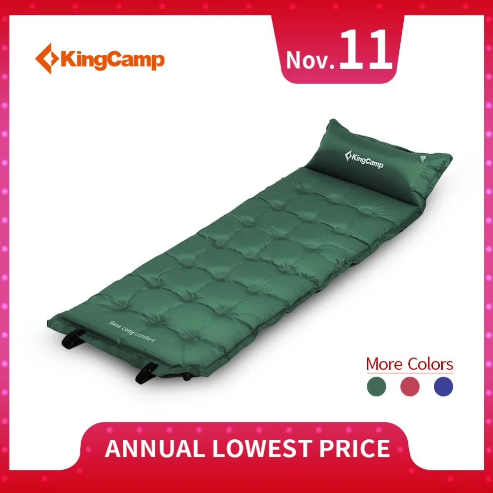 KingCamp Camping Mat Comfort Self-Inflating Sleeping Mats Mattress Hiking Backpacking Dampproof Sleeping Pad Tent Air Mat цена KingCamp Camping Mat Comfort Self-Inflating Sleeping Mats Mattress Hiking Backpacking Dampproof Sleeping Pad Tent Air Mat цены онлайн