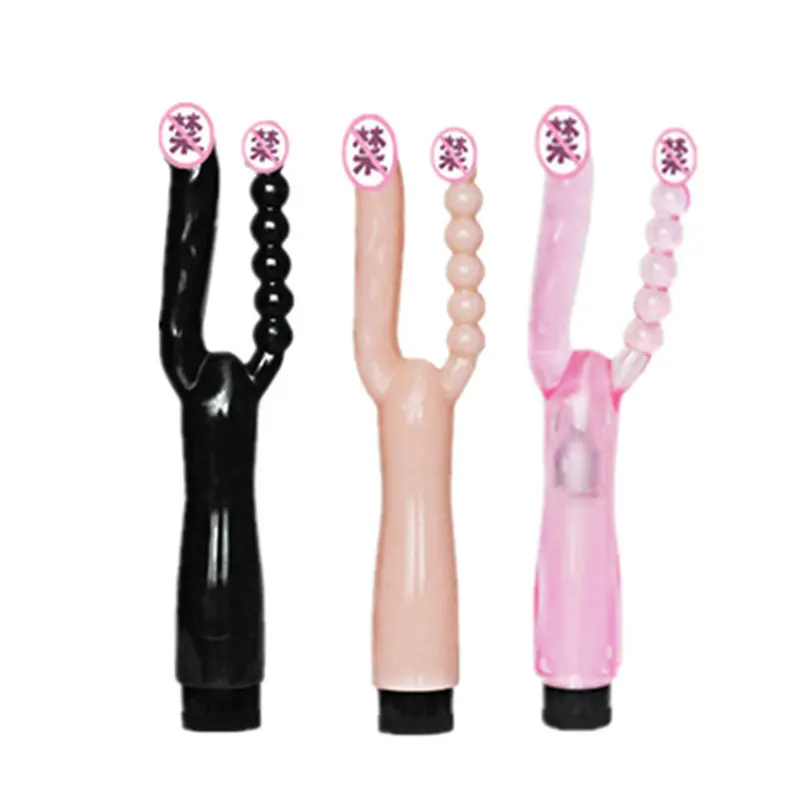 G-spot clitoral stimulator massager Double hole vibrator massage stick  masturbation sex suppliesclitoral massager sex toys