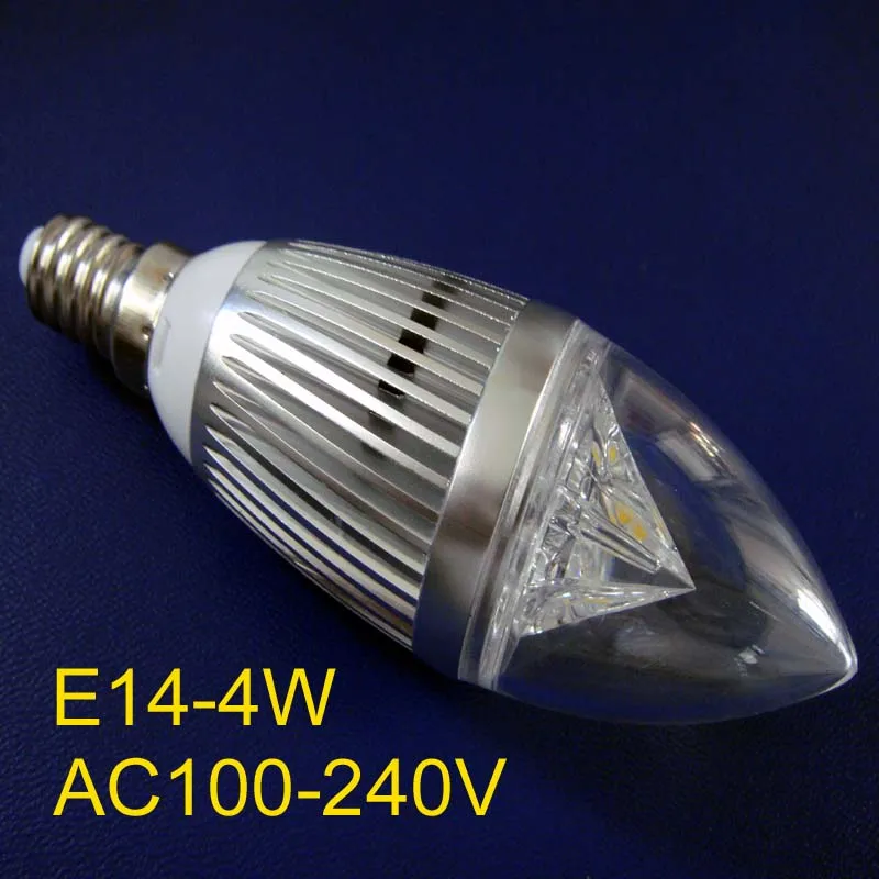 

High quality 4X1W LED candle lights, hot selling E14 led bulbs,E14 led crystal lamps free shipping 2pcs/lot