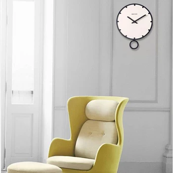 

Geekcook Swing Large Wall Clock Modern Design 3d Vintage Frameless Wall Clock Living Room Craft Set Clocks Wooden White 12 Inc