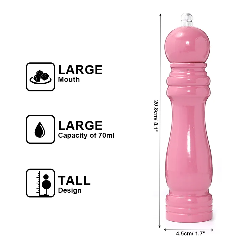 8-Wood-Pepper-Mill-Solid-Wood-and-Adjustable-Ceramic-Pepper-Grinder-Pink