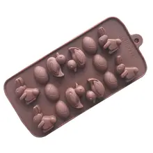 3D Мультяшные кролики утки, силиконовая помадка для бисквита, штамп, сделай сам, форма для торта, шоколадного печенья, декор для пудинга, инструменты для выпечки дома